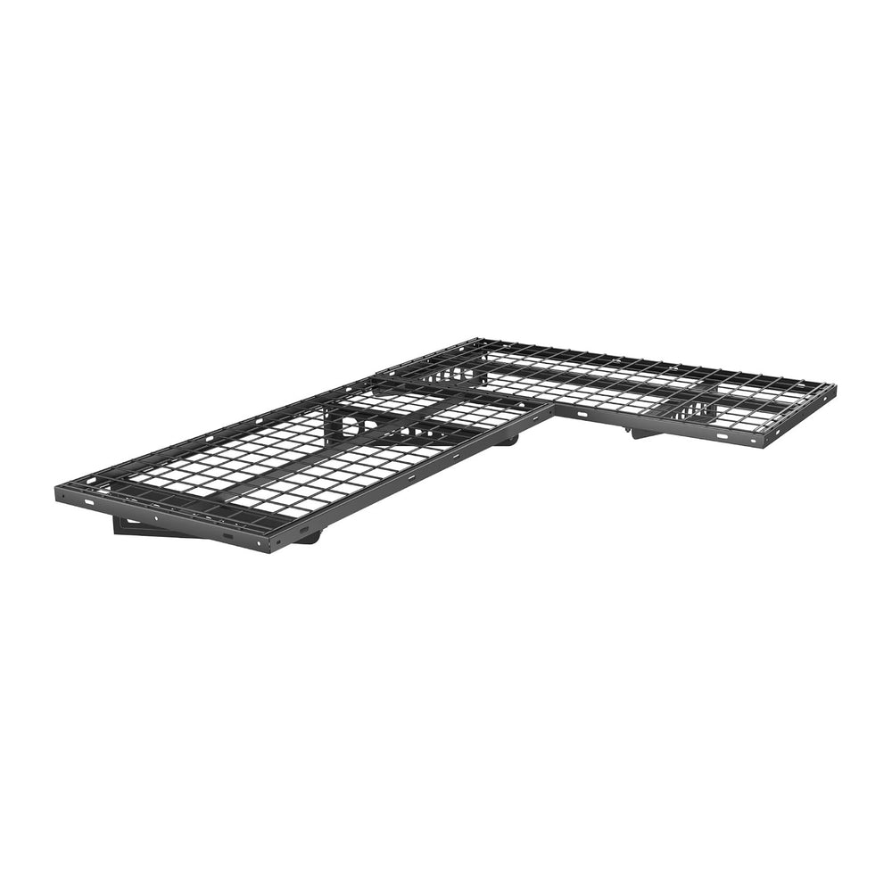 FLEXIMOUNTS 2 Pack 2x4ft Corner Wall Shelving Garage Storage Rack, Black