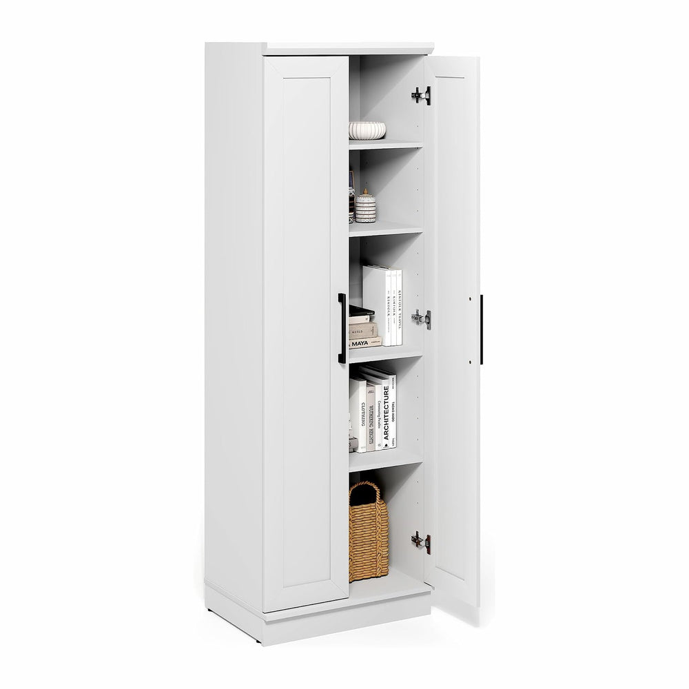 Furinno Robin Storage Cabinet, 5-Tier Pantry Cabinet with Adjustable Shelves,...