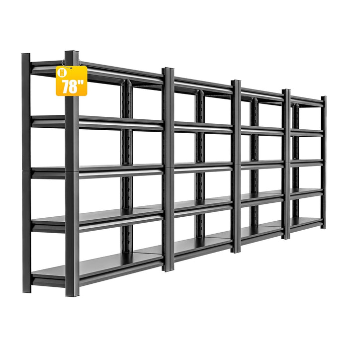 Garage Shelving Unit, 4 Pieces78 HThickened Metal Shelving Units