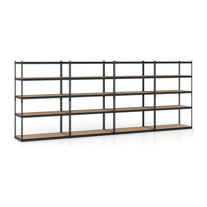 GIANTEX 5-Tier Metal Storage Shelves, Heavy Duty Garage Shelving Units w/Adjustable Utility Rack, Multi-Use Storage Shelf for Warehouse Pantry Kitchen 2200 Lbs Capacity (4,48" W x 24" D x 72" H)
