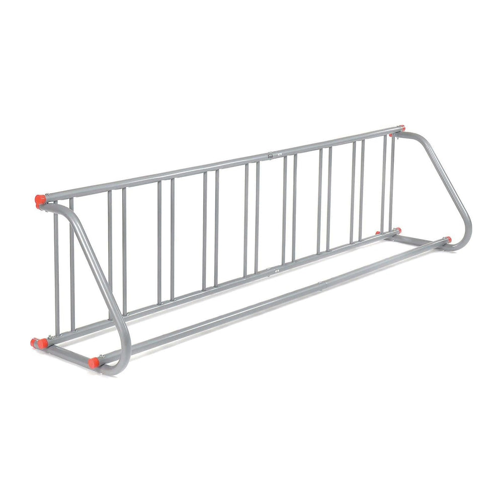 Global Industrial 111" L Single-Sided Grid Bike Rack, 9-Bike Capacity, Gray