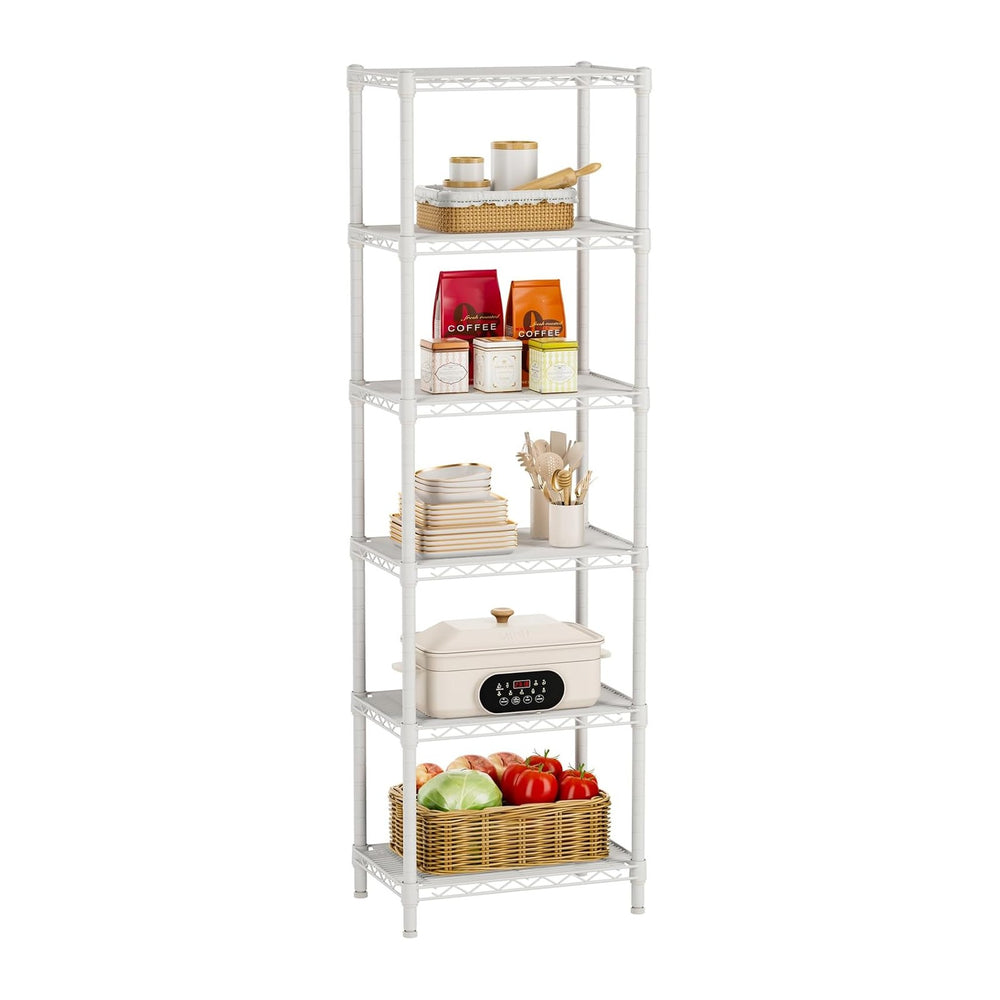 Golpart 6Tier Adjustable Storage Shelves Metal Wire Shelving Standing Shelf