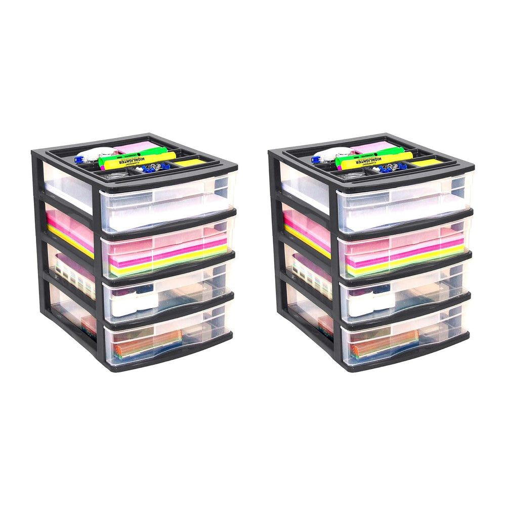 Gracious Living 4 Drawer Desktop & Countertop Organizer w/Organization Li...