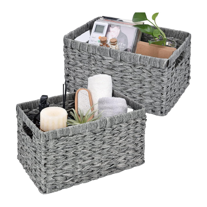GRANNY SAYS Wicker Storage Baskets for Organizing, Basket Organizer, 2-Pack