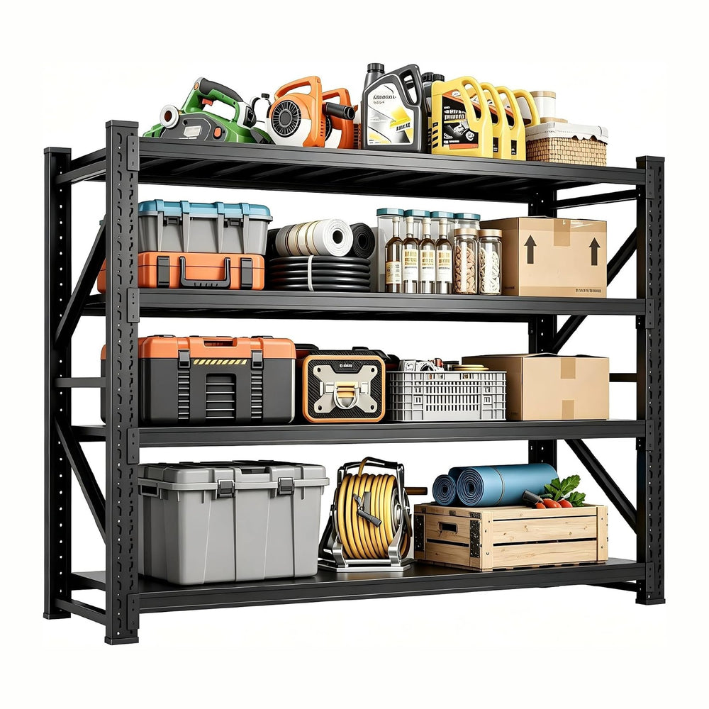 Heavy‑Duty Metal Garage Shelving Unit, 3000 LBS Total Load Capacity