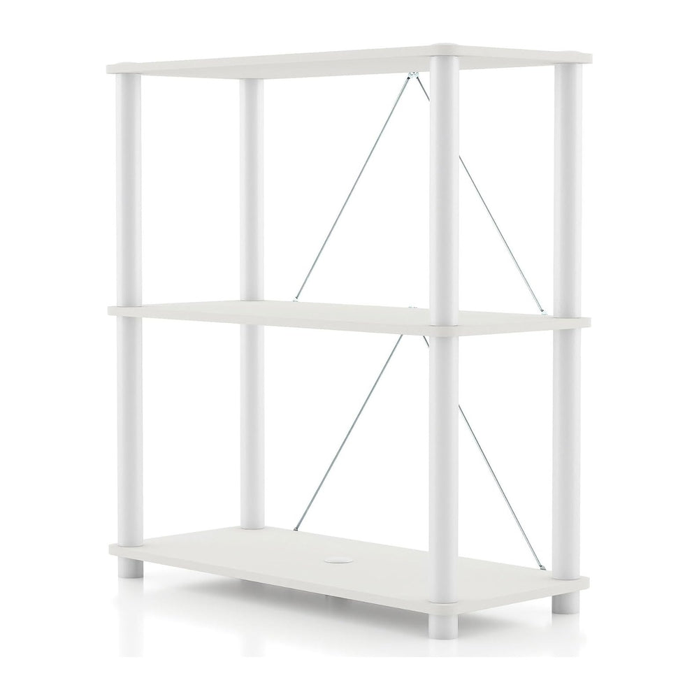 Homes: Inside + Out Apexa Modern 3-Tier Wide Shelving Units, Collectibles Dis...