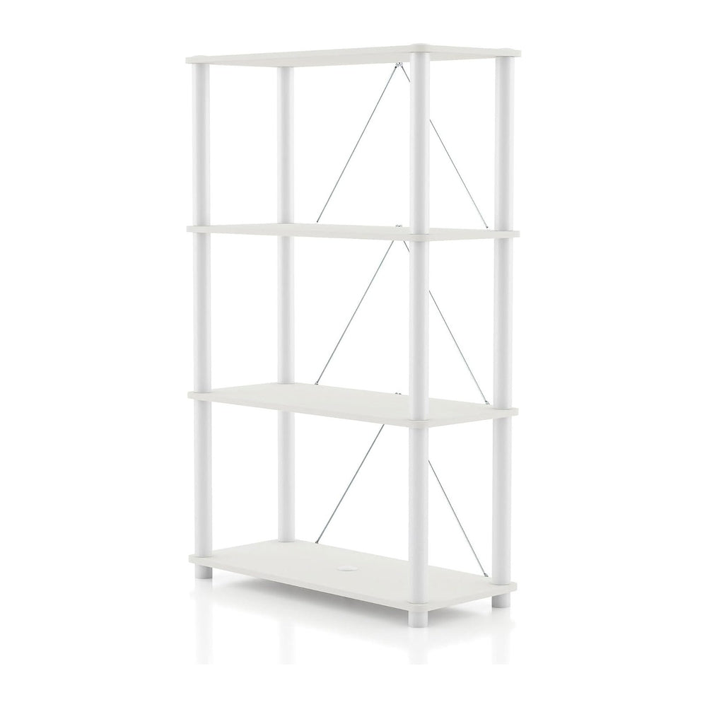 Homes: Inside + Out Apexa Modern 4-Tier Wide Shelving Units, Collectibles Dis...