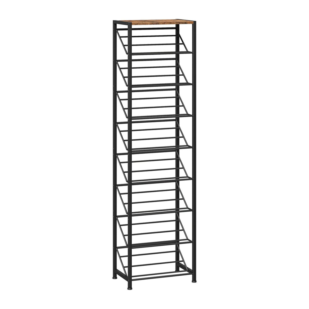 HOOBRO Narrow Shoe Rack for Small Spaces, Slanted Shoe Organizer for Entryway...