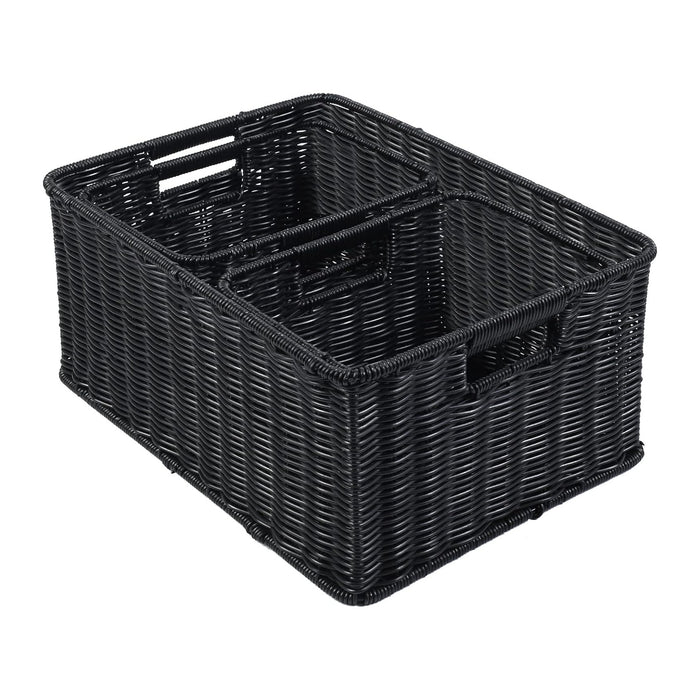 HOONEX Large Wicker Baskets for Storage, Woven Plastic