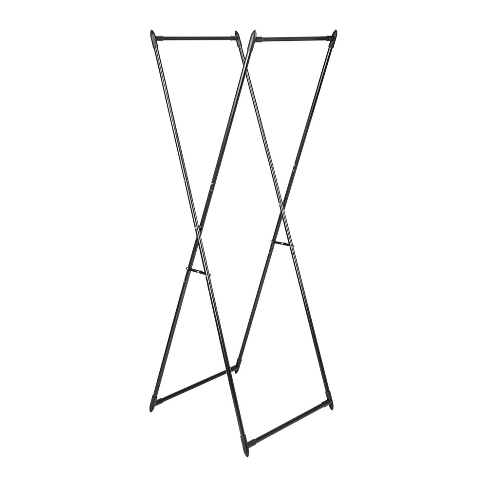 Household Essentials Valet Folding Clothes Rack, Strong Metal X-Frame, Chic D...