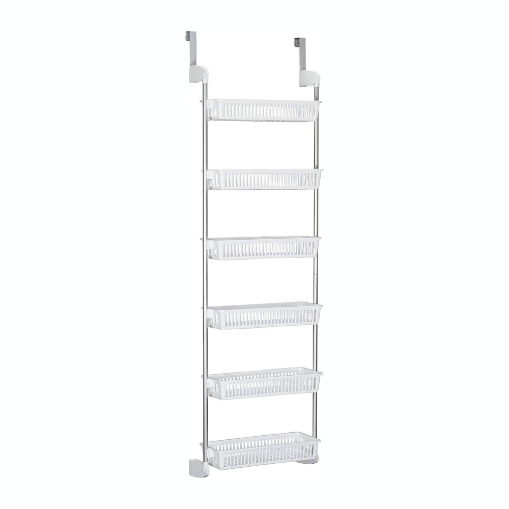 Household Essentials White 6-Tier Basket Over-The-Door Organizer