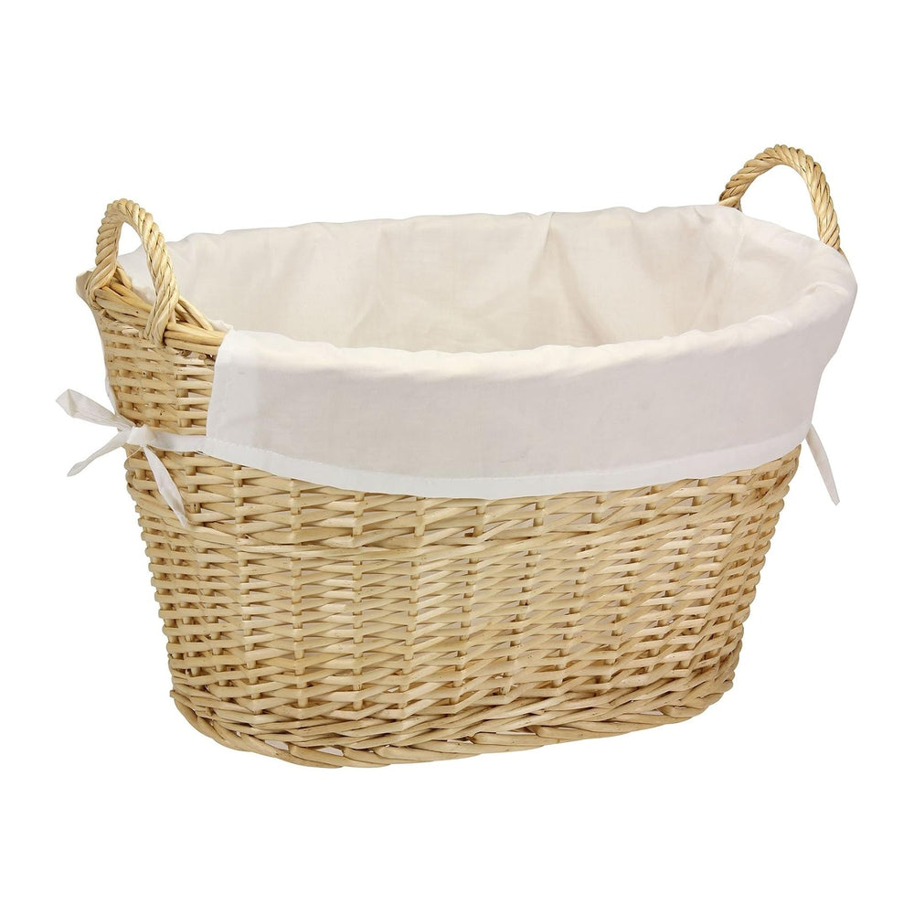 Household Essentials Wicker Laundry Basket with Handles, Handwoven Willow, an...