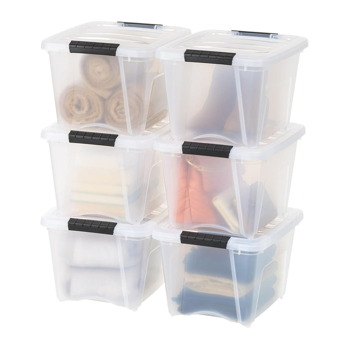IRIS USA 19 Qt Stackable Plastic Storage Bins