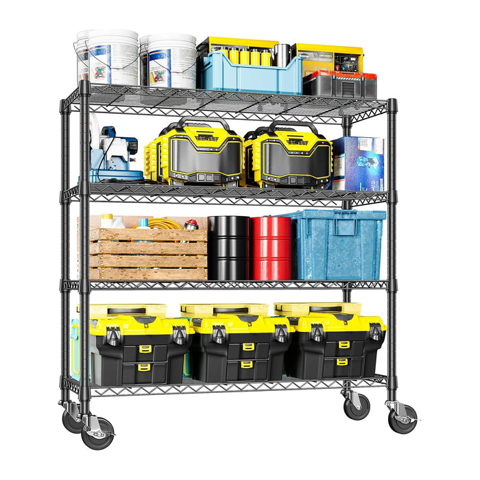 IZEUK 4-Tier Adjustable Heavy Duty Metal Storage Shelving Unit, Wide Utility