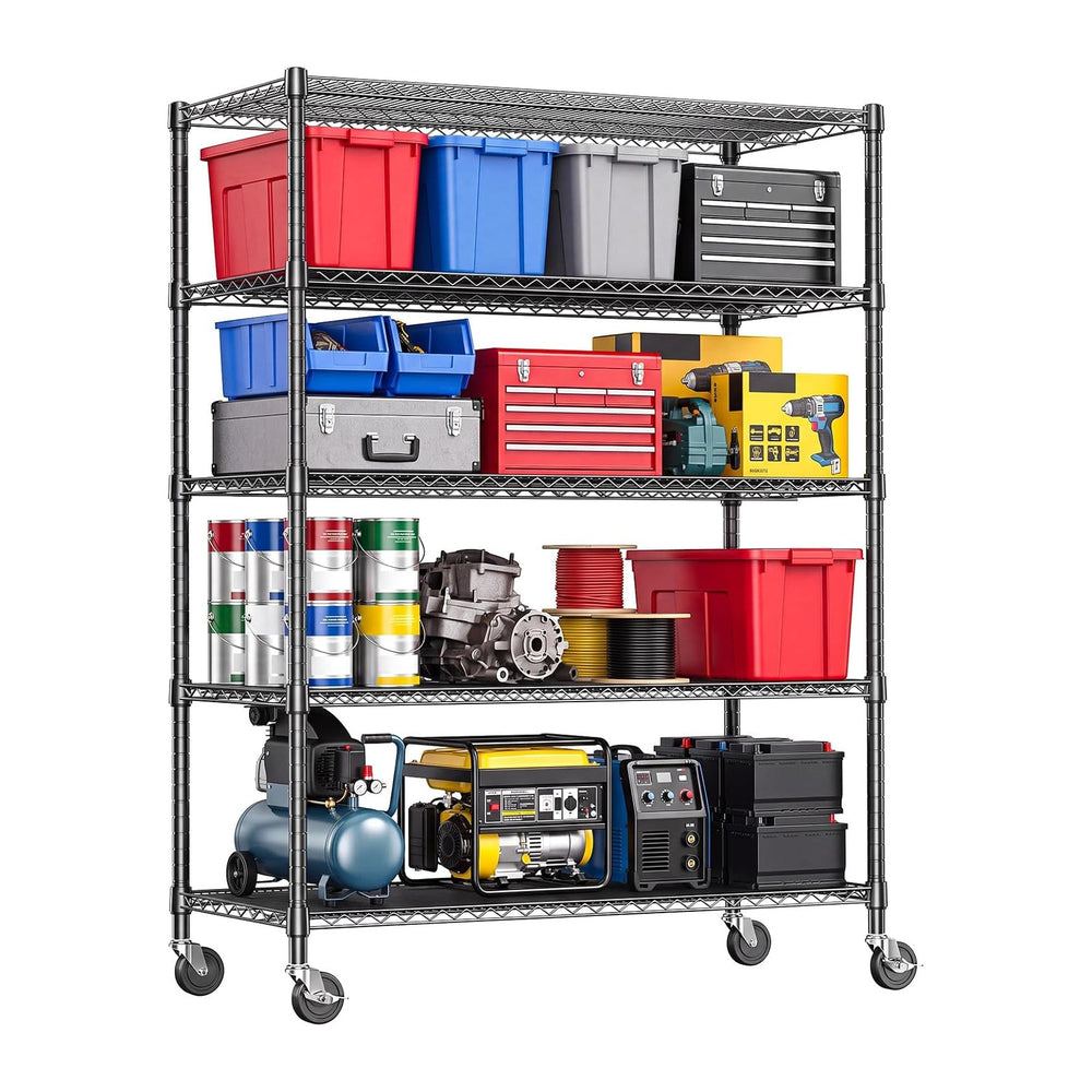 IZEUK Heavy Duty Metal Wire Garage Storage Shelves with 72 Inches Tall