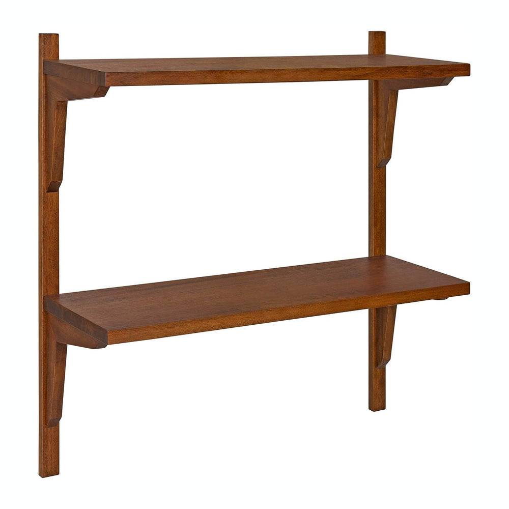 Kate and Laurel Meridien Mid-Century Wall Shelves, 24" x 8" x 24&qu...