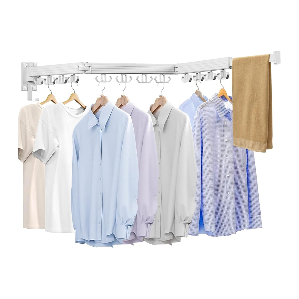 Kelisiting Wall Mounted Clothes Drying Rack, Laundry Drying Rack Wall Mount, ...