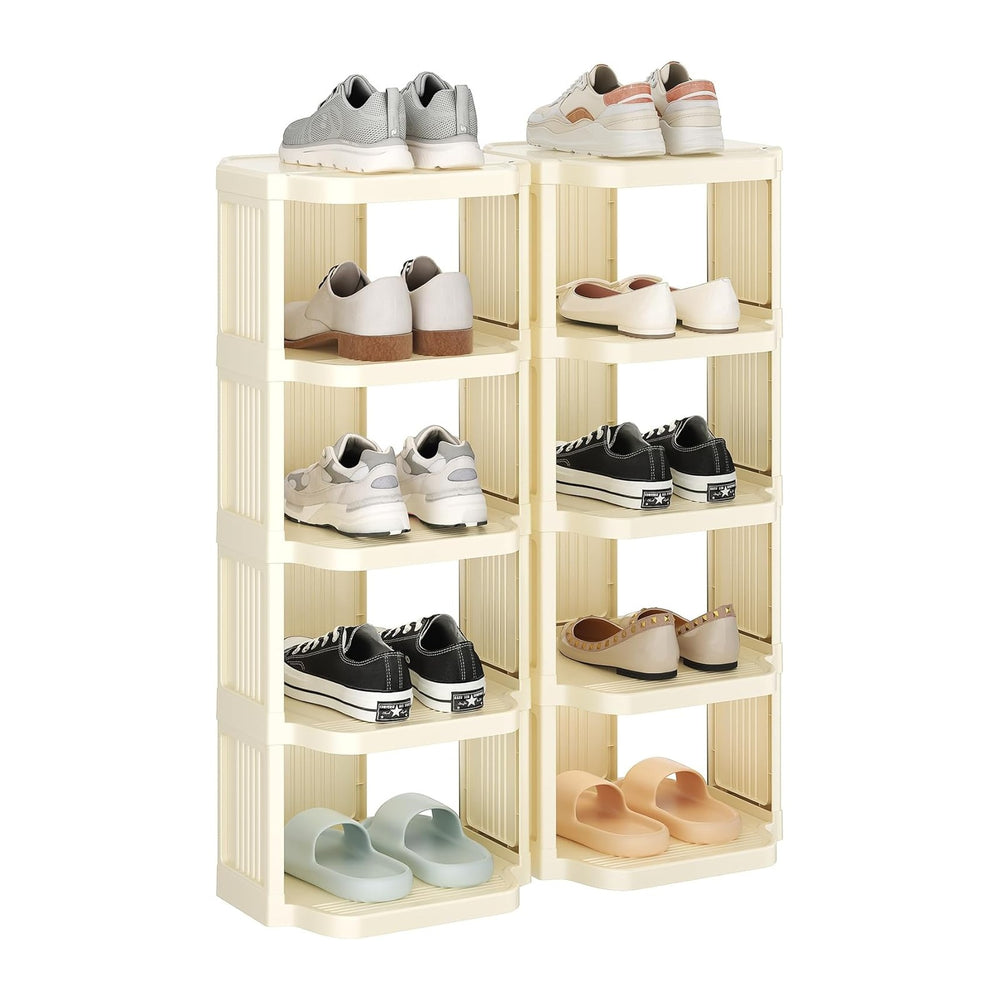 Kitstorack 10 Tiers Stackable Shoe Rack for Closet and Front Door Entrance - ...
