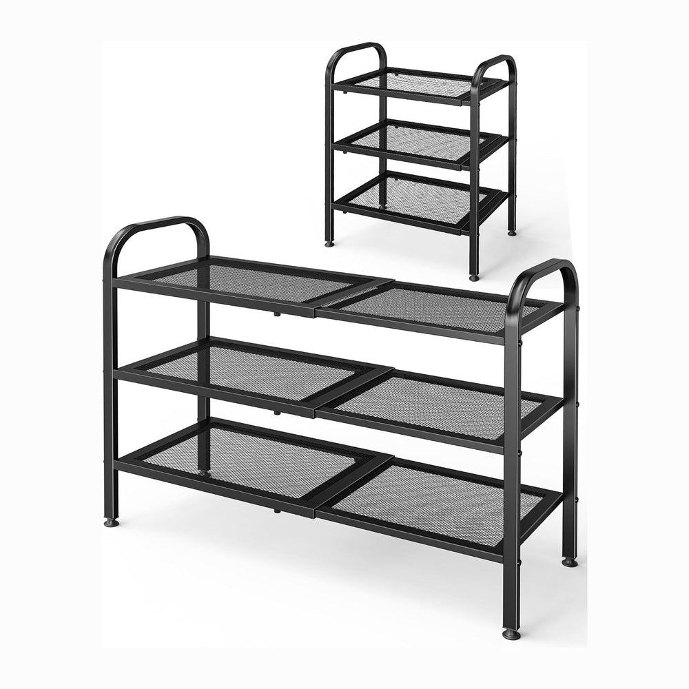 Kitsure Metal Expandable Shoe Rack, 18.1-29.5" x 11.4" x 25.0"...