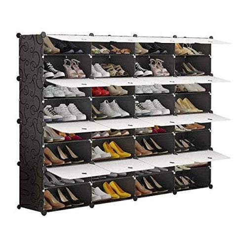 KOUSI Portable Shoe Rack Organizer 64 Pair Tower Shelf Storage Cabinet Stand ...