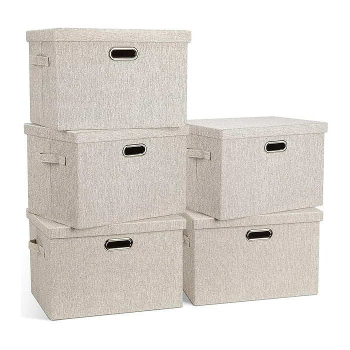 Large 17" 36 Quart Collapsible Stackable Storage Bins