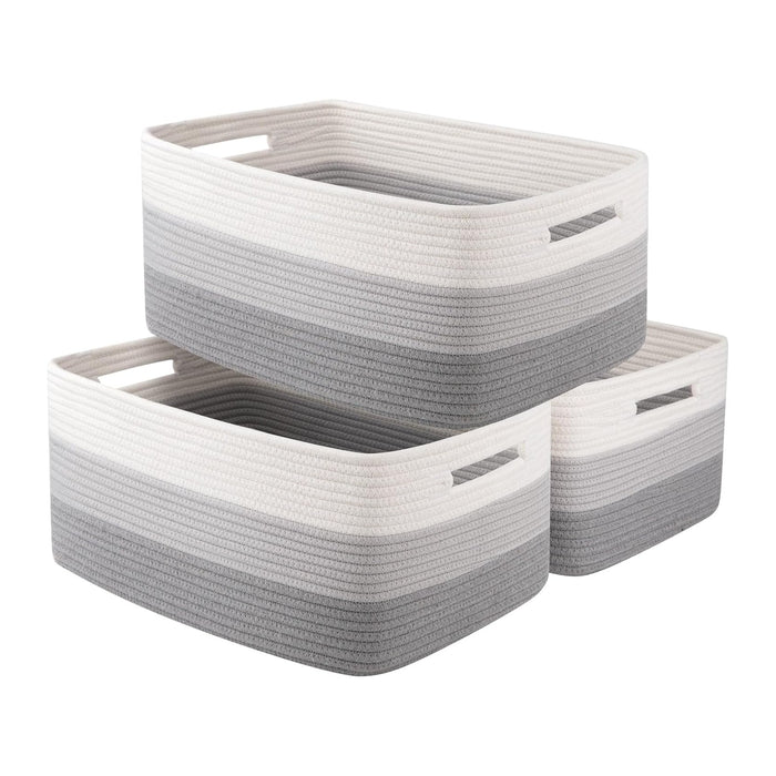 Large Storage Basket for Organizing, Woven Rope Basket for Shelves, Closet