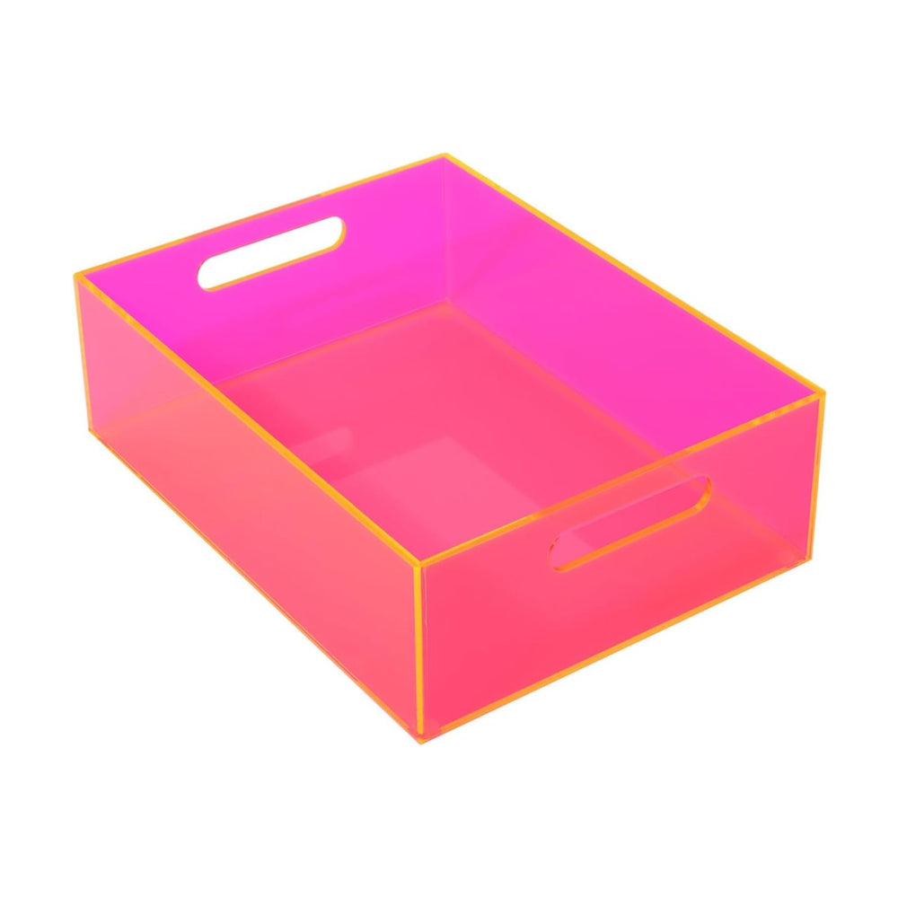 Large Storage Bin Acrylic Pantry Storage Container with Handles Kitchen Organ...