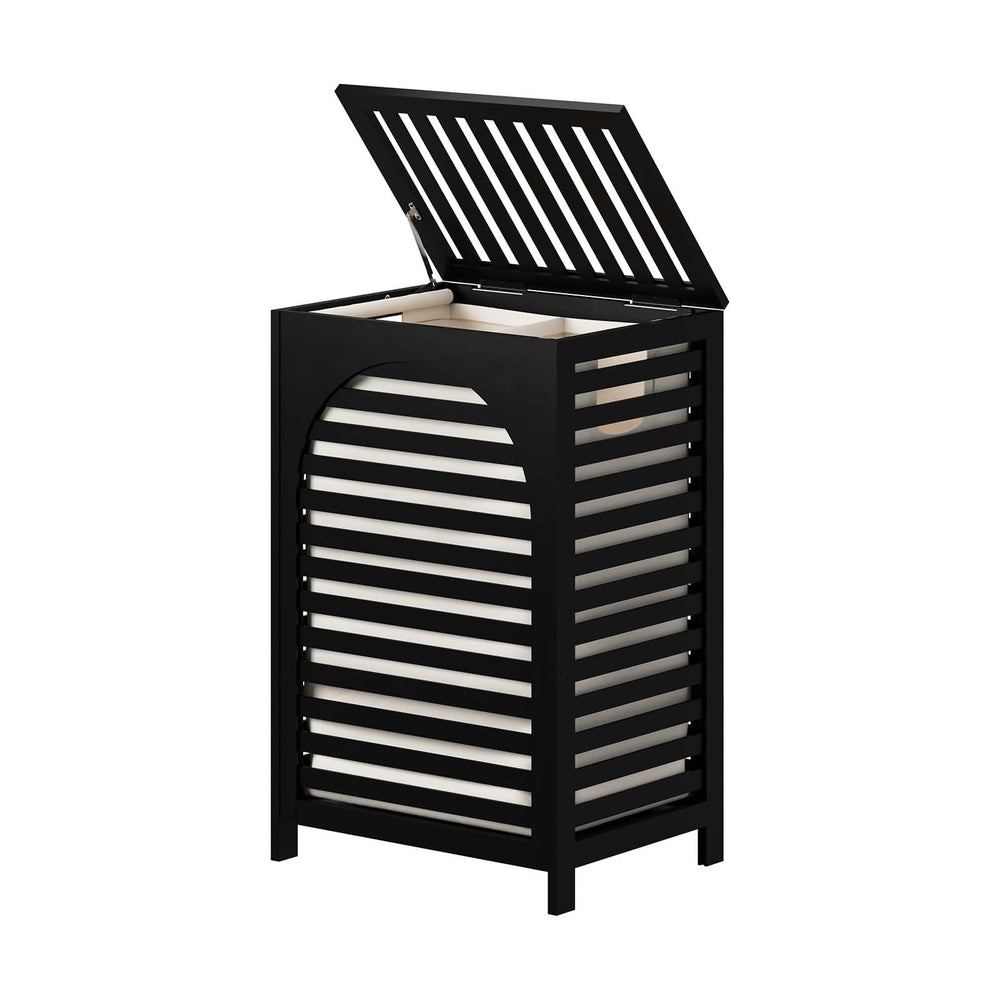 Laundry Hamper, 22.5 Gallon (85L) Bamboo Wood Clothes Laundry Basket with Lid...