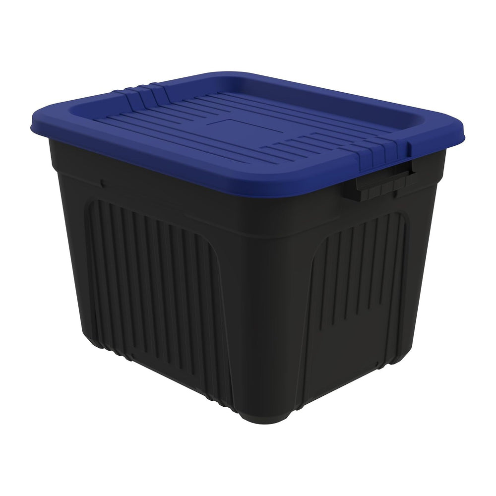 Life Story 20 Gallon Stackable Storage Bin, Versatile Lidded Container, Blue