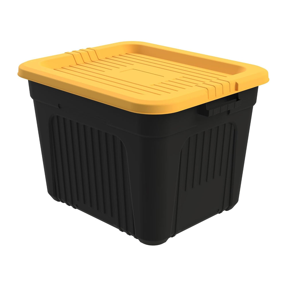 Life Story 20 Gallon Stackable Storage Bin, Versatile Lidded Container, Yellow