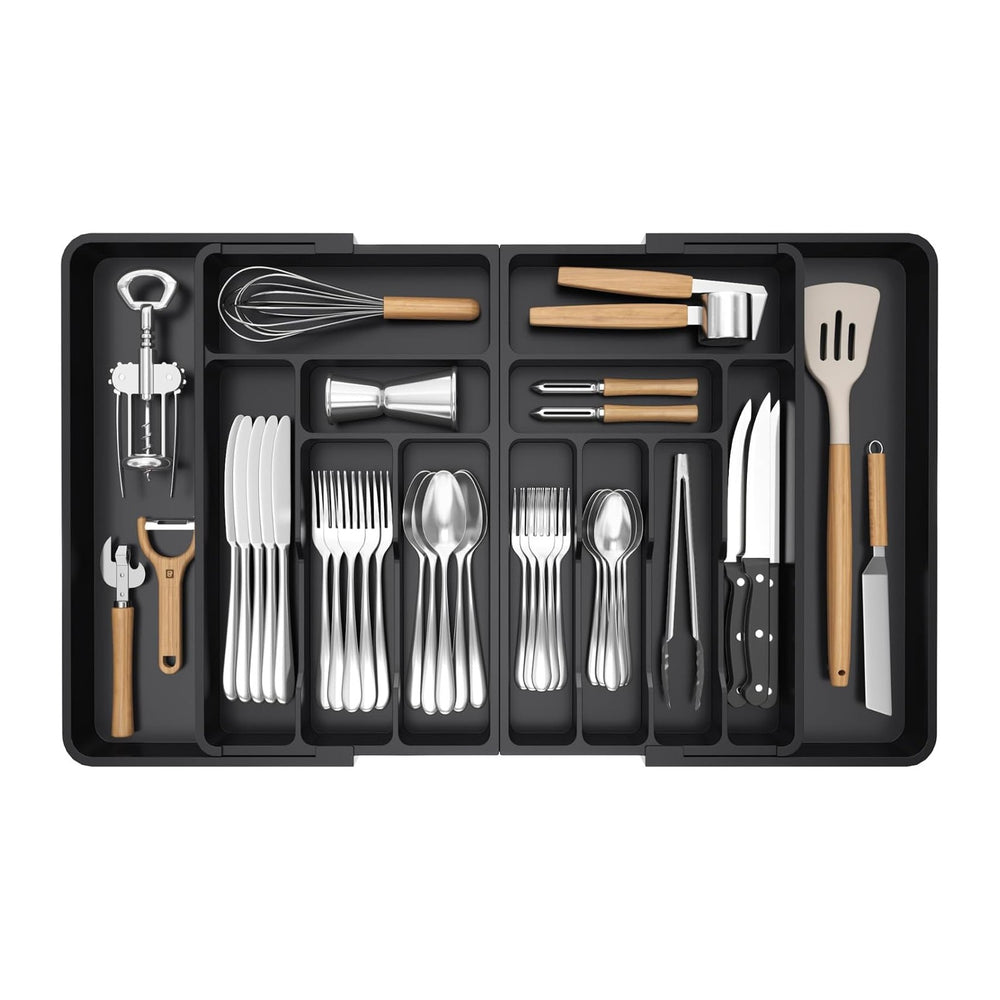 Lifewit Silverware Drawer Organizer, Expandable Plastic Utensil Tray