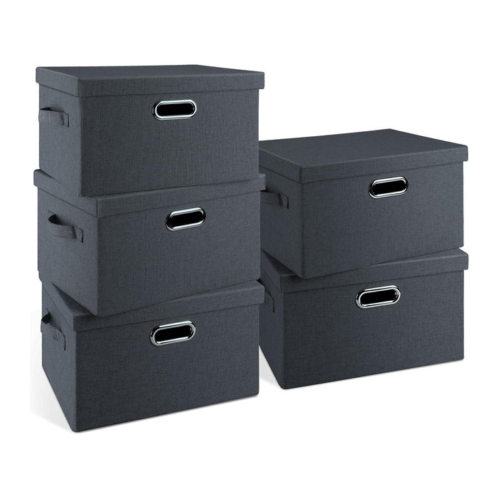 Medium 15" 21 Quart Collapsible Stackable Storage Bins