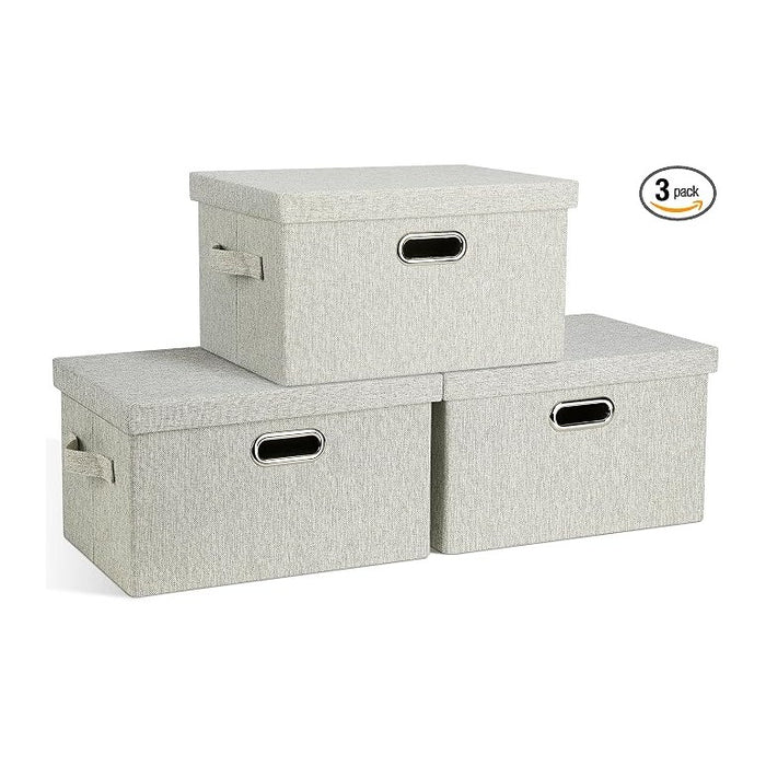 Medium 15" 21 Quart Collapsible Stackable Storage Bins