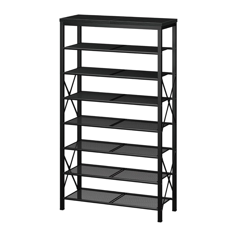 Metal Shoe Rack, 8 Tier Shoe Shelf Holds 32 Pairs, Vertical Shoe Organizer fo...