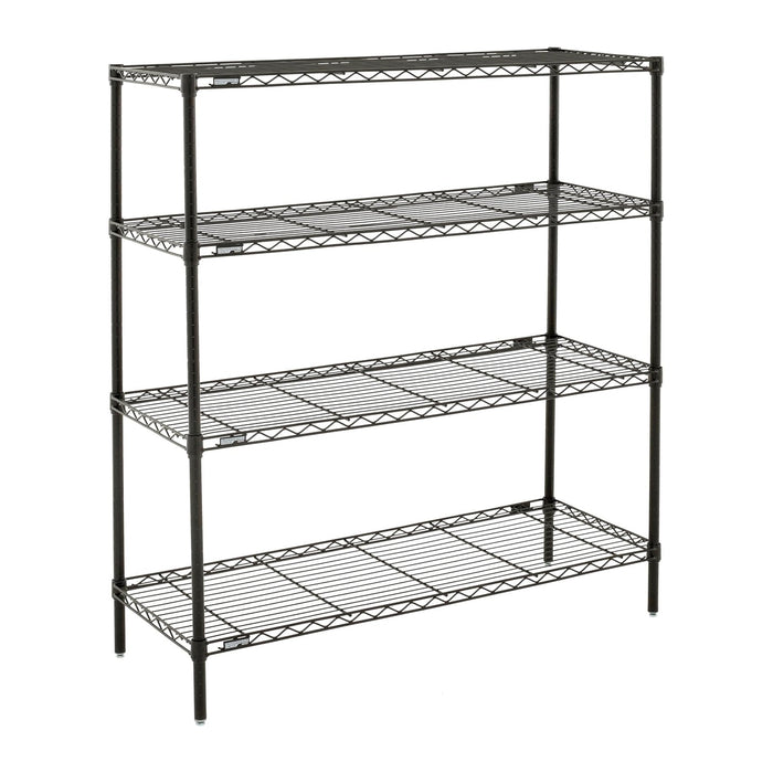 Metro Professional's Choice Commercial-Grade NSF Shelving Unit - Multipurpose Adjustable Wire Shelf for Home, Garage, Kitchen and More - 4 Shelves, 18" W x 48" L x 54" H - Black