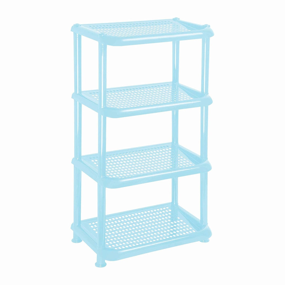 Mintra Home Light Duty Plastic Storage Racks (Rectangular Rack, Powder Blue)