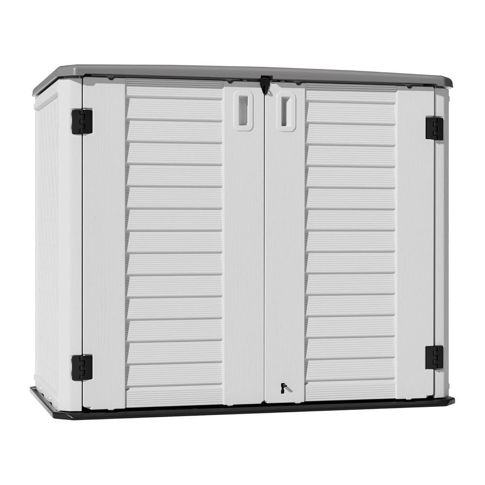 Mrosaa Outdoor Patio Storage Shed,Waterproof Horizontal Outdoor Storage Cabin...