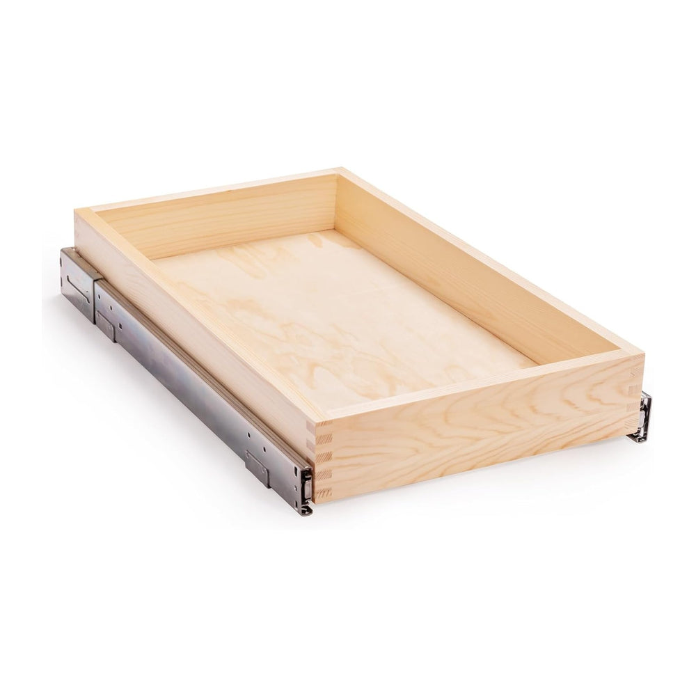 Mulush 13”W x 21”D x 3”H Soft Close Slide Out Wood Drawer Organizer for Kitch...