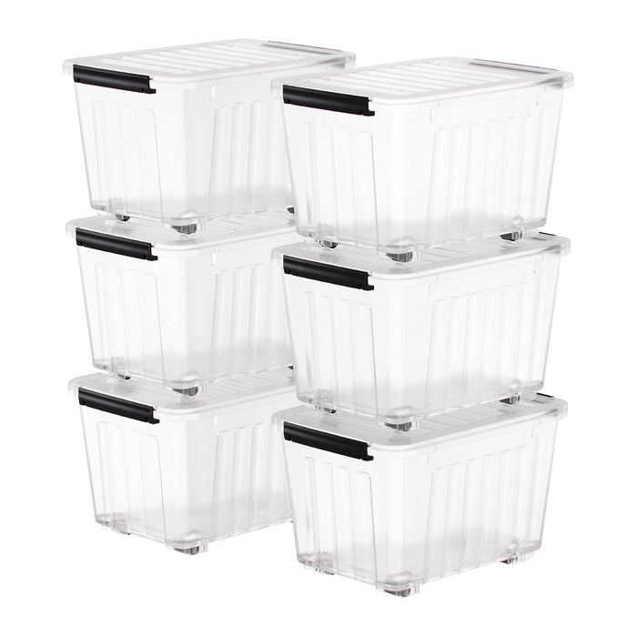 Nazhura 72 Quart Plastic Storage Bin, Stackable and Nestable Storage Boxes