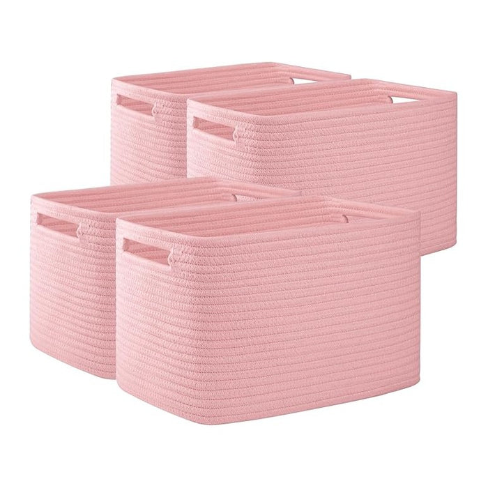 OIAHOMY 4 Pack Storage Baskets for Organizing, Cube Storage Bins for Shelves