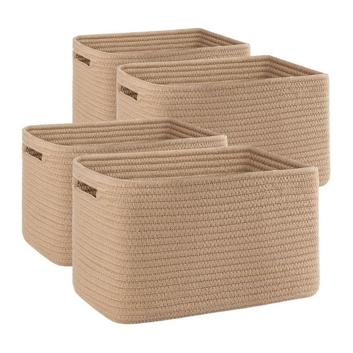 OIAHOMY 4 Pack Storage Baskets for Organizing, Cube Storage Bins for Shelves