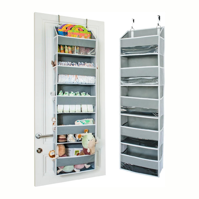 Ooh So Tidy 5-Tier Over Door Hanging Organizer, Grey