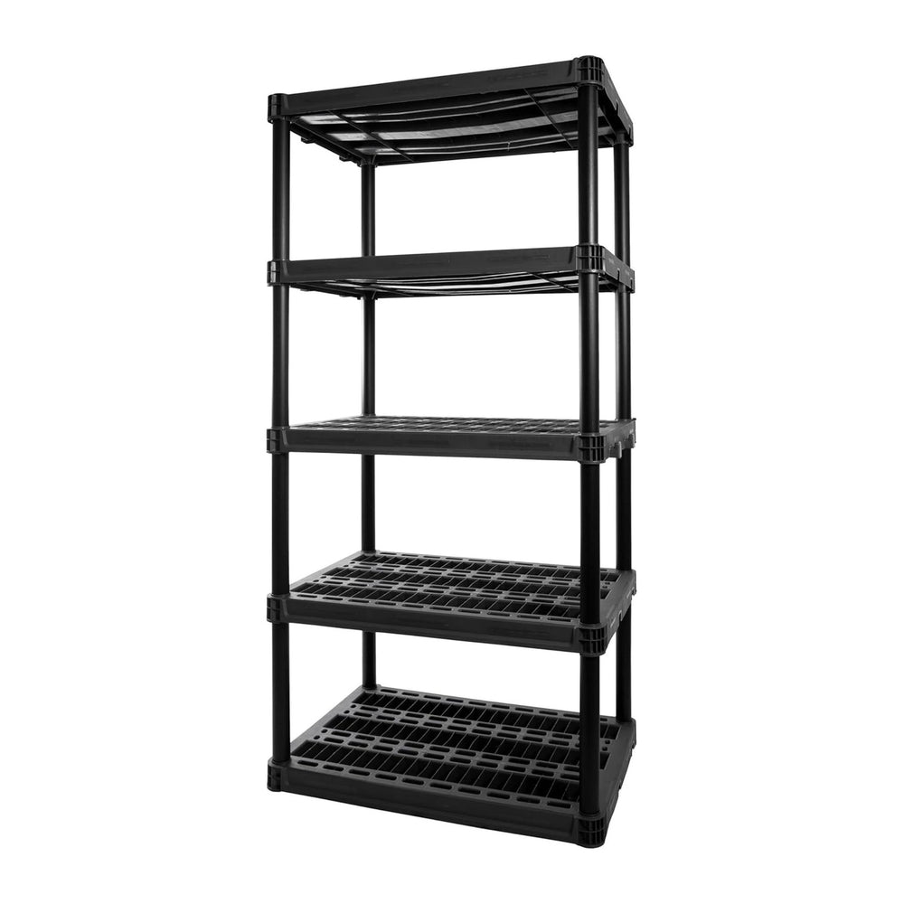 Plano 5-Shelf Extra Heavy Duty Plastic Storage Shelves, 72.5” x 36” x 24”, 10...