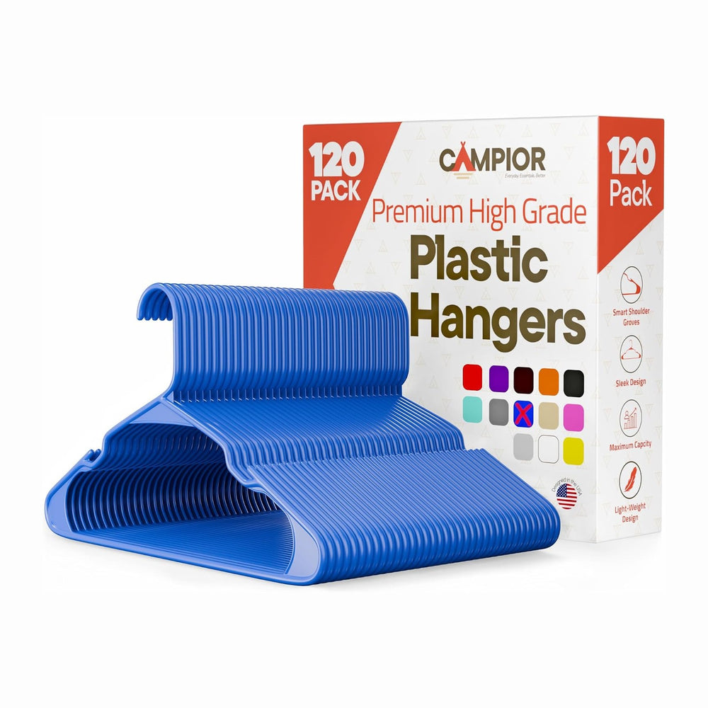 Plastic Clothes Hangers – Heavy Duty Hanger Set, for Organizing Clothes, Dres...