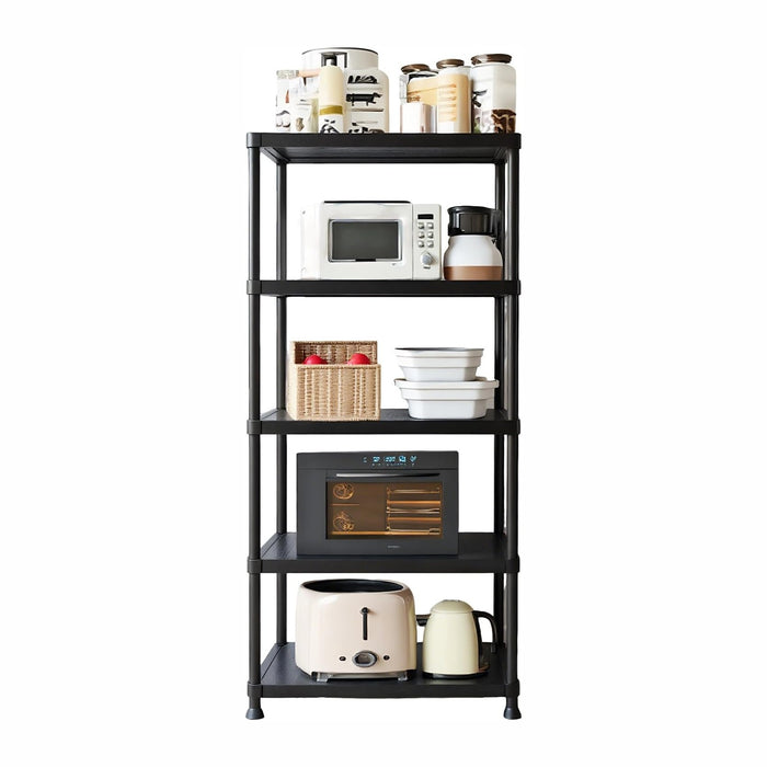 Plastic Storage Shelves, 5 Tier Shelving Unit, 330LBS