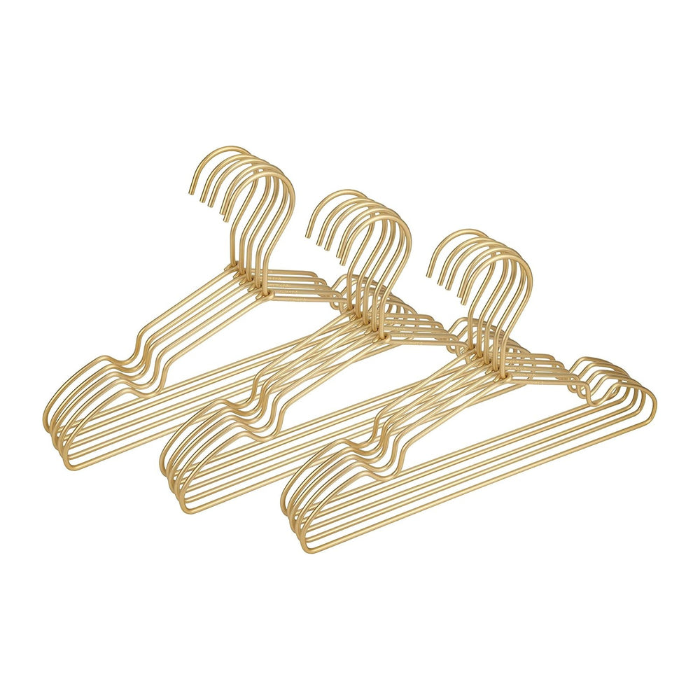 Premium Clothes Hangers 16.5" Metal Gold Coat Hangers Non Slip Hook Laun...