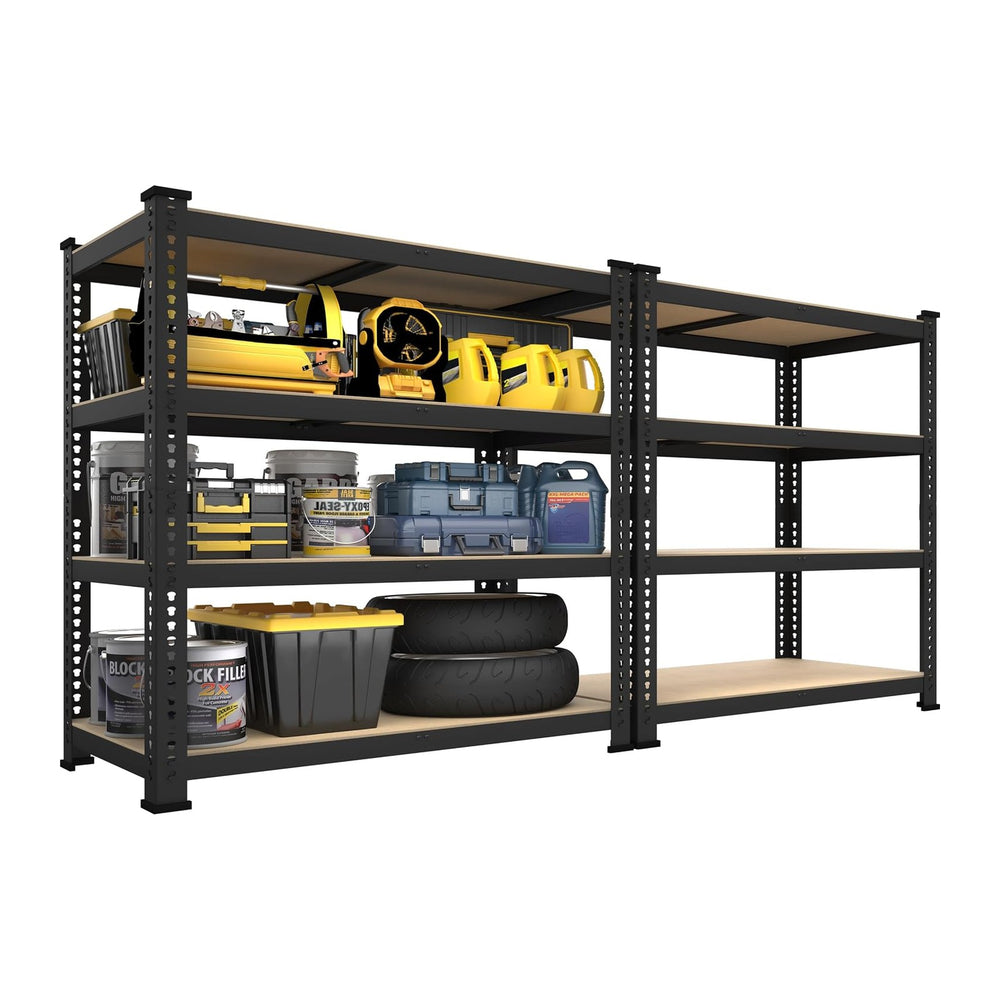 PrimeZone 40"W x 20"D x 59"H Garage Shelving, 4-Tier Storage S...