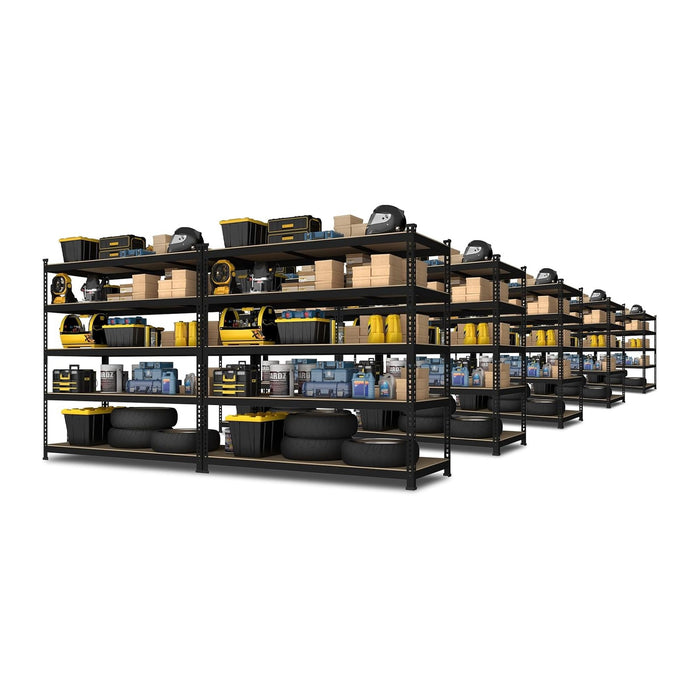 PrimeZone 48" x 24" x 72" Heavy Duty Storage Shelves, 5 Tier Adjustable Garage