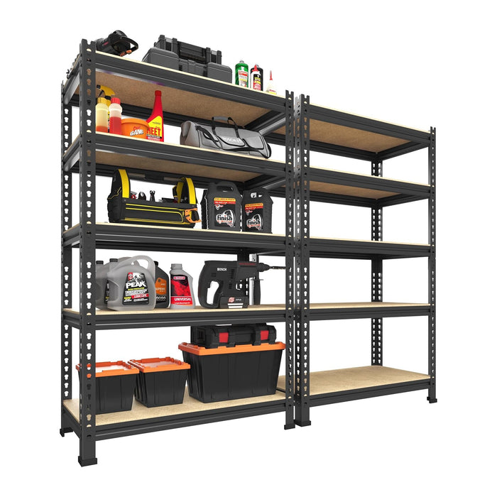 PrimeZone Storage Shelves 2 Pack 5 -Tier Heavy Duty Shelf, 1325 lbs /Pack
