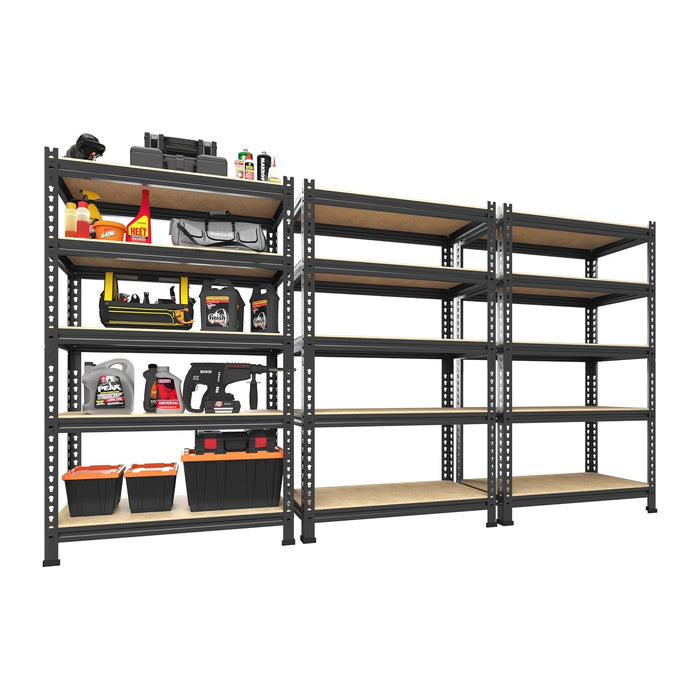 PrimeZone Storage Shelves 3 Pack 5 Tier Adjustable Garage Storage Shelving